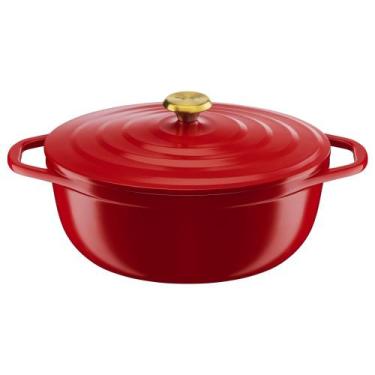 Imagem de Caçarola Oval Air Alumínio Fundido 30cm Vermelha - Tefal
