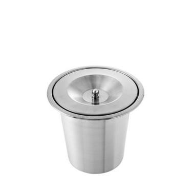 Imagem de Lixeira Cozinha Embutir Granito Inox 304 Não Enferruja 5l - Eletrocuba