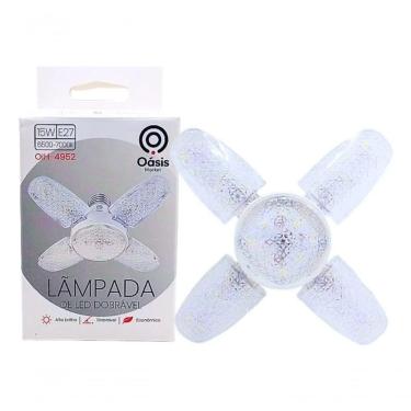Imagem de Lâmpada De Led Dobrável 4 Pétalas Super Branca 15w