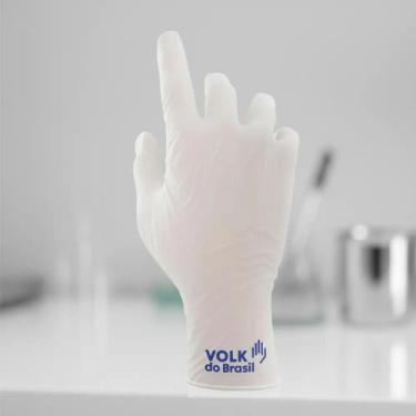 Imagem de Luvas descartáveis Volk do Brasil Descartável cor branco tam - Congrat