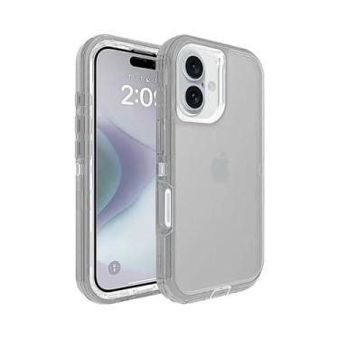 Imagem de iPhone 16e 16 15 14 13 12 pro Max plus 360 graus Capa De Telefone Tran