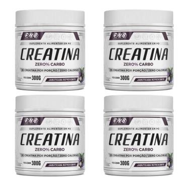 Imagem de Kit 4 Creatina em Pó Zero Carbo 4x300g Sabor Jabuticaba FNB Sports Nutrition-Unissex