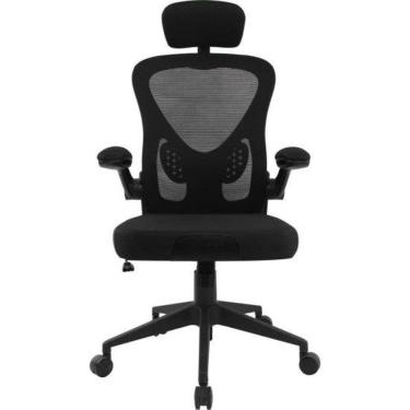 Imagem de Cadeira Ergonômica Ergo Base Mesh com Encosto Mesh Base Giratória Ajustável Preta