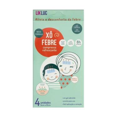 Imagem de Compressa em Gel Aderente Xô Febre Alívio Refrescante Infantil Duração Até 8 Horas Verde OEM