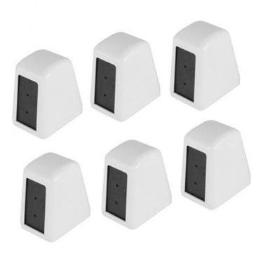 Imagem de Porta Guardanapo Kit 6 Plástico 14x16 (Tv) para Mesa em ABS Branco Higipack