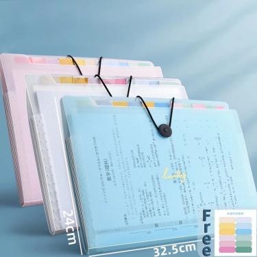 Imagem de Pasta A4 para Documentos OEM 3 Peças Mistura 12 Layers Impermeável Grande Capacidade Plástico Kit 3 Unidades 3 Pecas