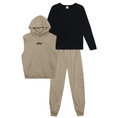 Imagem de Conjunto infantil menino em moletinho Brandili-Masculino