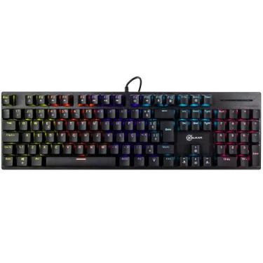 Imagem de Teclado mecanico gamer loki rainbow switch brown kalkan preto klk00013