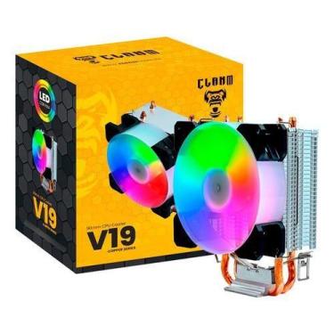 Imagem de Cooler Cpu Rgb 90mm Am2 Am2+ Am3 Am4 Am5 Fm1 Fm2 4 Pinos Rgb - CLANM