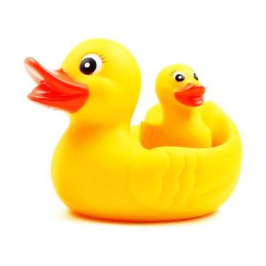 Imagem de Kit Para Banho Mãe Pata E Seu Filhote Atóxico Macio - Bee Toys