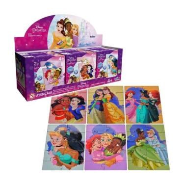 Imagem de Mini QuebraCabeça de Madeira Sortido e Unitário Disney Princesa Pais e
