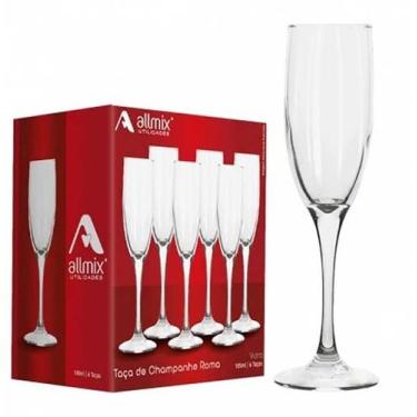 Imagem de Conjunto 12 Taças de Champagne vidro Roma 185 ML Allmix Cor:transparen
