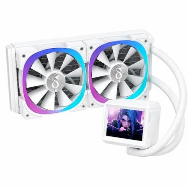 Imagem de Water Cooler RGB LCD 240mm Para Processador Intel AMD Gamer PC Desktop