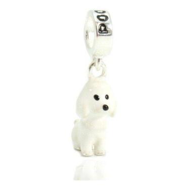 Imagem de Berloque Charms Cachorro Poodle Prata Legitima 925 - Lojas La&Ny, 8, P