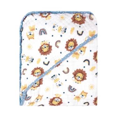 Imagem de Toalha Bebê Capuz Soft 70 cm x 70 cm com Viés 100% Algodão Bublim Cor: