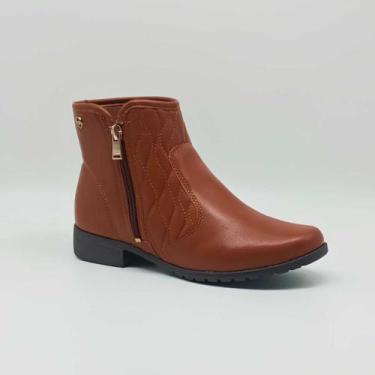 Imagem de Bota Feminina Dakota Cano Curto Matelasse Ziper Lateral Salto Baixo D2