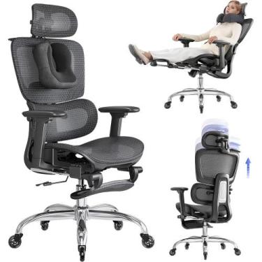 Imagem de Cadeira Gamer LarkLeaves Ergonômica Reclinável com Descanso para Pés A