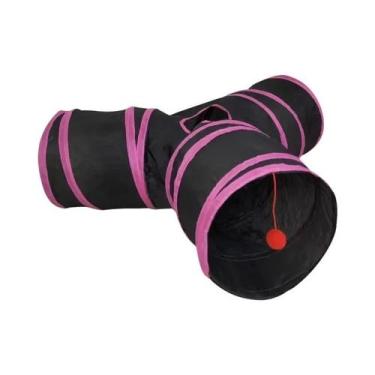 Imagem de Brinquedo Interativo Durável Para Gatos: Túnel Com Buraco Para Exercíc