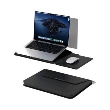 Imagem de Capa De Couro Para Laptop De 13-14 E 15-16 Polegadas Com Suporte, Bols