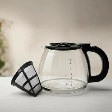 Imagem de Kit Jarra E Filtro Britânia Cp30 E Bcf32 Inox Vidro Preto