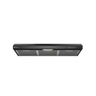 Imagem de Depurador de Ar Electrolux 80cm Preto Alto Poder de Sucção, Luz LED e Filtragem Dupla (DE8SB)