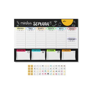 Imagem de Planejador Semanal To Do List Atividades 40x60cm + 56 Imãs - JB Criaçõ