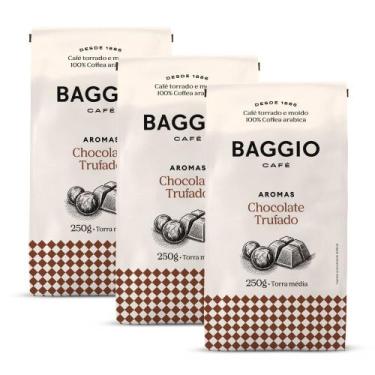 Imagem de Café Moído Baggio Aroma Chocolate Trufado Kit 3 Pacotes 250g - Baggio 