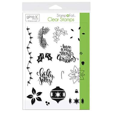Imagem de Gina K. Designs for Therm O Web StampnFoil Carimbos Transparentes, Holly Jolly