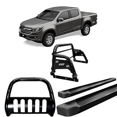 Imagem de Kit Quebra Mato+Estribo Plat +Santo Anto H3 S-10 12/20 Preto