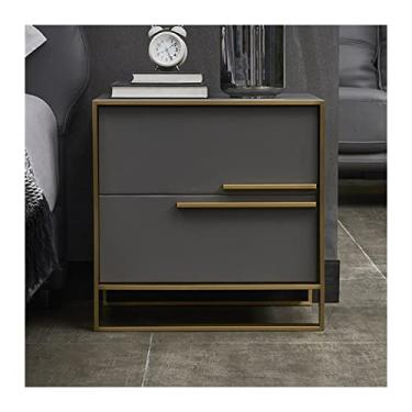 Imagem de jinyi2016SHOP Mesas laterais para cama, mesa de cabeceira completa, gaveta de armazenamento de mesa de cabeceira, mesa de cabeceira de couro, mesinhas de cabeceira para quarto