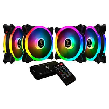 Imagem de Kit com 4 fans Gamdias Aeolus M2-1204R RGB 120mm