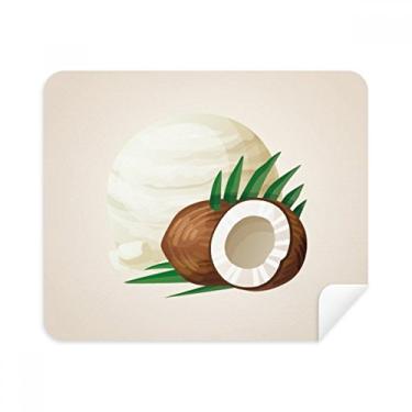 Imagem de Pano de limpeza de pano de limpeza de picolés de coco com 2 peças de tecido de camurça