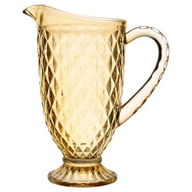 Imagem de Mimo Style Âmbar Jarra de Vidro com Alça e Bico, Laranja, 20 x 12.5 x 24.5 cm