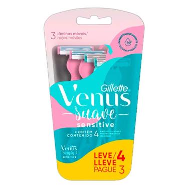 Imagem de Aparelho De Depilar Gillette Vênus Suave Sensitive Leve 4 Pague 3