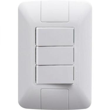 Imagem de Conjunto 4x2 com 3 Inter Paralelos 6A 250V Tramontina Aria
