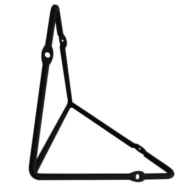 Imagem de Suporte Mão Francesa Triangular Prateleira Aramado Estilo Industrial Preto Fosco