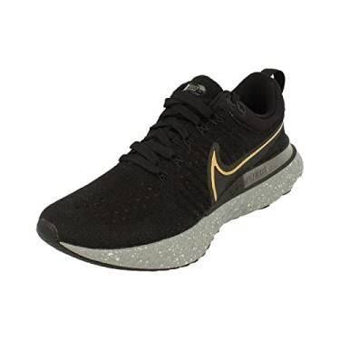 Imagem de Nike React Infinity Run FK 2 Mens Running Trainers CT2357 Sneakers Shoes (UK 7.5 US 8.5 EU 42, Black Metallic Gold Smoke Grey 009)