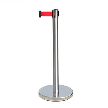 Imagem de Barreira de cinto retrátil, postes, poste de controle de multidão resistente, poste de isolamento, cinto telescópico, enfileiramento, grade, grade de segurança, banco de aço inoxidável, poste de avis