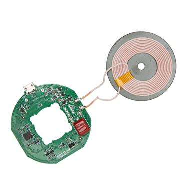 Imagem de Zyyini Módulo de carregamento sem fio, bobina PCBA Módulo de carregamento sem fio mola placa de carro carregamento sem fio micro porta USB DIY ferramenta de carregamento sem fio