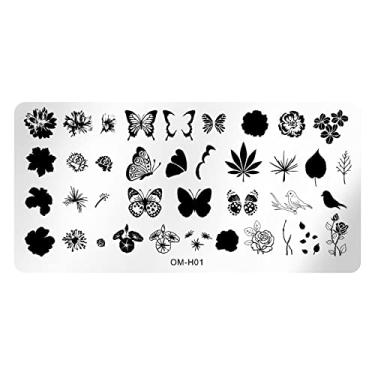 Imagem de Modelo De Unha Padrão De Carimbo De Unha Textura Textura Modelo De Impressão Ferramenta De Estampagem De Unhas Para Manicure Salon Home Halloween Natal