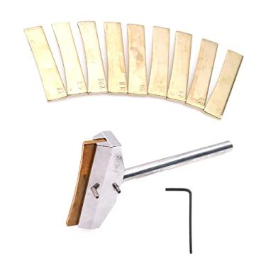 Imagem de Qudai Guitarra elétrica Baixo Pescoço Fingerboard Fret Inlay Tool 9 pcs Pressão Fret Tools Set Radian Fret Press Caul Instrumento Musical Acessório PC