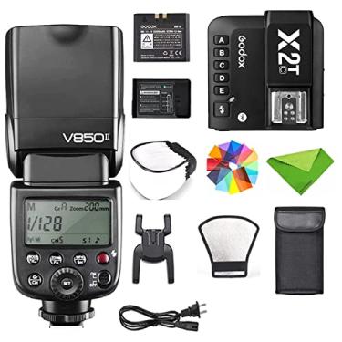 Imagem de Godox V850II V850 Flash para Sony Canon etc, com Godox X2T-C GN60 2.4G 1/8000s HSS 650 Full-Power Flashes 1.5s Tempo de Reciclagem Câmera Speedlight Speedlite