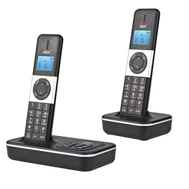 Imagem de D1002 TAM-D Telefone sem fio com 2 monofones e atendedor de chamadas Identificador de chamadas/Chamada em espera Exibição na tela de 1,6 polegadas No máximo 5 aparelhos podem ser registrados na