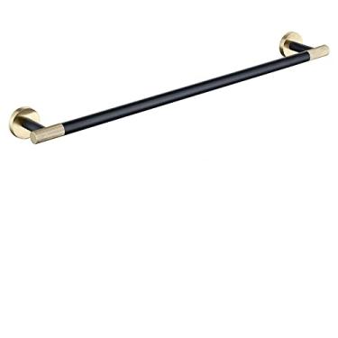 Imagem de Barra de toalha simples de aço inoxidável Suporte de toalheiro quadrado Toalha de cozinha Fome Prateleira de chuveiro Acessórios de banheiro Prata preta, Barra de toalha BGB