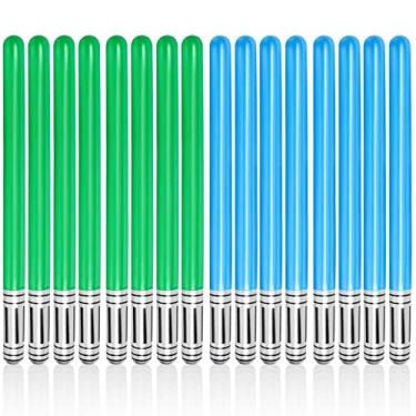 Imagem de Sabre de luz inflável, 16 peças, sabre de luz inflável, espada, brinquedos, sacos de festa, lembrancinhas, espadas infláveis para festas temáticas de Star Wars, festas de cosplay