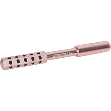 Imagem de GROOVI BEAUTY Pedras massageadoras de rolo facial elevam a pele, promovem a drenagem linfática, reduz linhas finas e rugas, desinfla a pele e reduz a tensão muscular facial | Sem pilhas