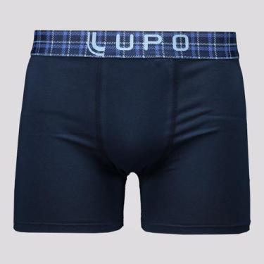 Imagem de Cueca Boxer Lupo Algodão Azul-Marinho