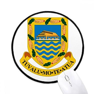 Imagem de DIYthinker Tuvalu Oceania National Emblem Mouse Pad Desktop Office Tapete Redondo para Computador