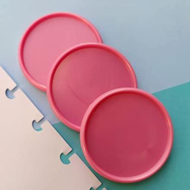 Imagem de Kit 12 Discos GG 45mm de Caderno Infinito Sistema Inteligente Amor Infinito Cadernos - Liso - Rosa Pink Metalizado