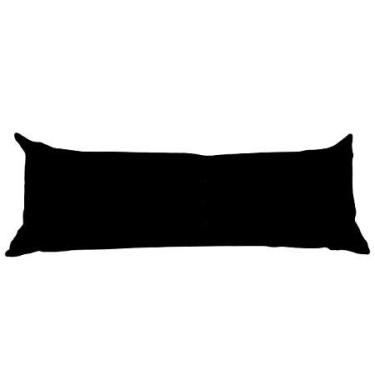 Imagem de Almofada Grande Para Encosto Sofá Cama Poltrona Pallet Dormir de Lado Travesseiro Apoio Decoração Preto 35X95